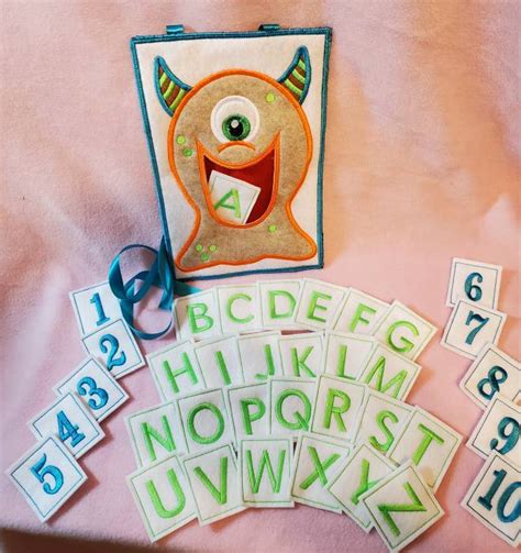 Hungry Monster Learning Game - 4 Sizes - Products - SWAK Embroidery