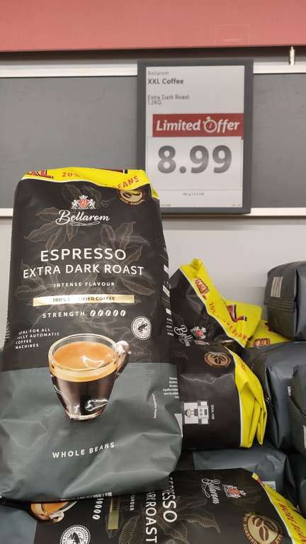 Bellarom Coffee Xxl Caffe Crema And Espresso Dark Roast At Lidl For £899