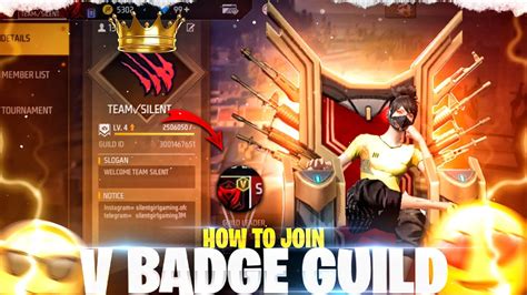 How To Join V Badge Guild TEAM SILENT V Badge Girl Gamer Silent