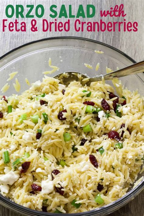 Orzo Salad With Feta And Dried Cranberries Mindys Cooking Obsession