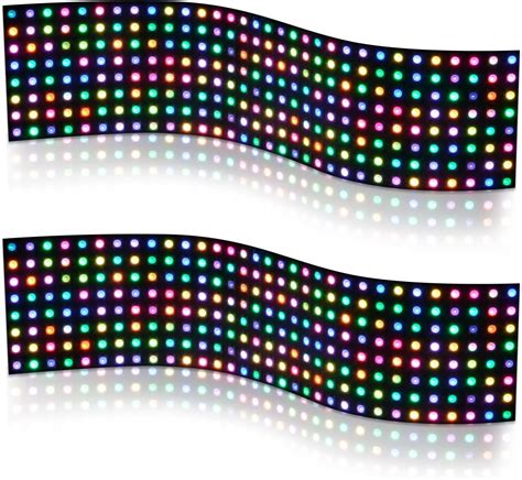 2 Pack Led Matrix Panel 8x32 256 Pixels RGB Alloy Wire Individually