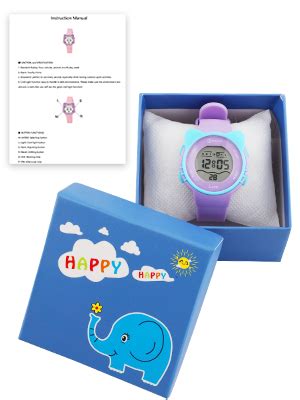 Ayybboo Montre Enfant 7 Lumières de Couleur Montre pour Fille Garçon