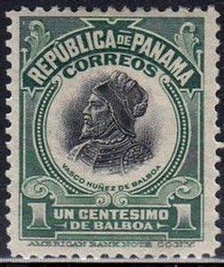 Stamp Vasco N Ez De Balboa Panama State Symbols And Personalities