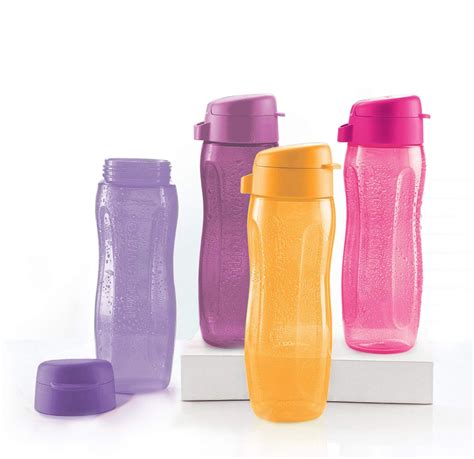 Tupperware Aquaslim Plastic Fliptop Water Bottle Ml Multicolour