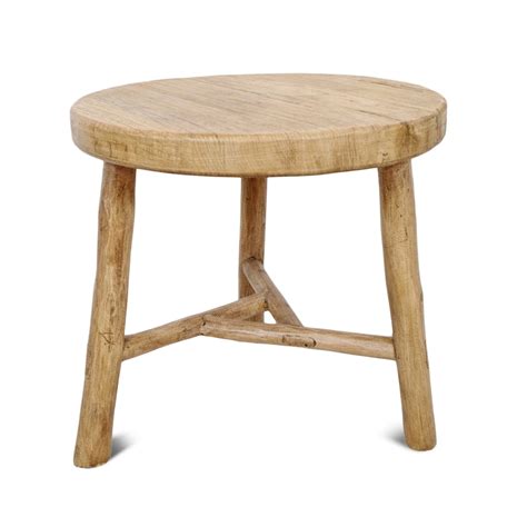 Round Raw Elm Side Table Furniture Design MIX Gallery