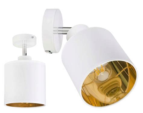 LAMPA KINKIET ścienny regulowany LOFT abażur złoty MG1044 B0444