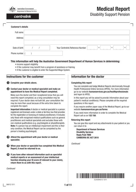 Centrelink Medical Certificate PDF Form FormsPal