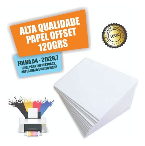 Papel Offset 120g A4 MercadoLivre