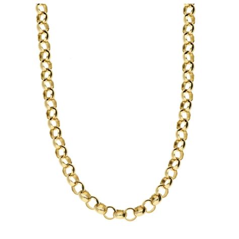 Mens 9ct Yellow Gold Belcher Chain 22 Miltons Diamonds