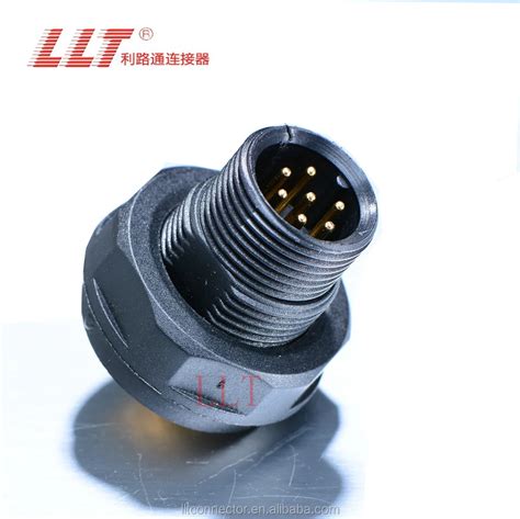 M14 Waterproof Connector Ip67 Ip68 3 4 5 6 7 8 10 Pin Circular 7pin