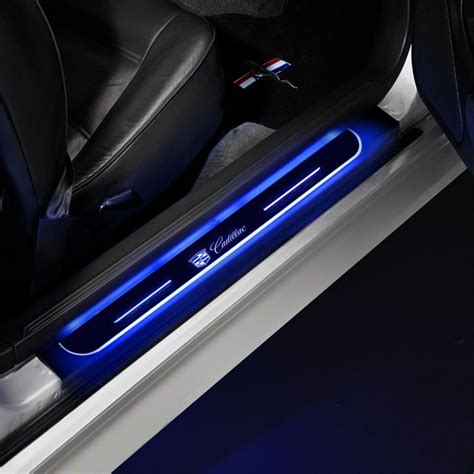 Magnetic Led Cadillac Door Sill Pro Lights Carledlogo