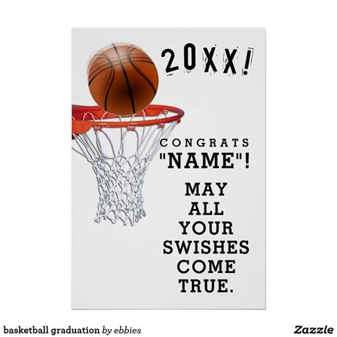 basketball graduation poster | Zazzle | Graduation poster, Graduation ...