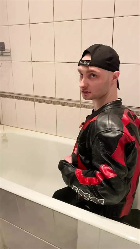 Big Man In Leather Jacket Pissing On Leather Moto Biker Gay European European Porn XHamster