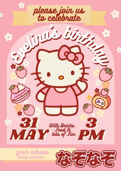 The Hello Kitty Birthday Party Poster