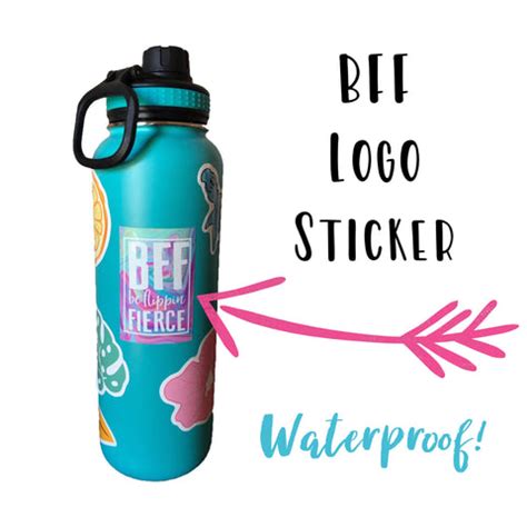 Water Bottle Sticker - Logo Swirl – Be Flippin Fierce