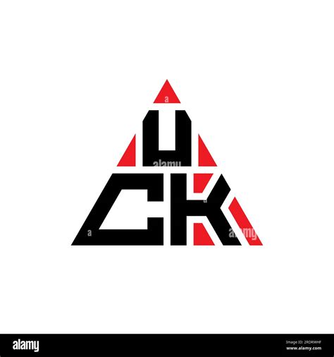 UCK triangle letter logo design with triangle shape. UCK triangle logo ...