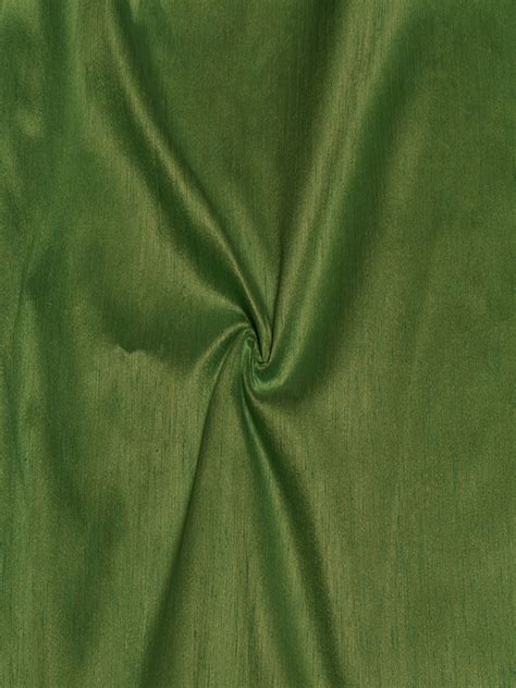 Dupion Silk Parrot Green Plain Solid Colour Width Fabric Source