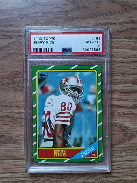 1986 TOPPS JERRY RICE RC GRADED 8 PSA MINT HOF LEGEND EBay