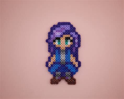 Abigail Stardew Valley Inspired Perler Fuse Bead Pixel Art Etsy