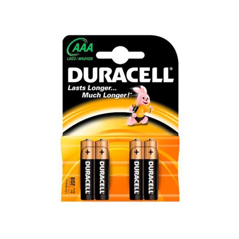 Pila Alcalina AAA LR03 DURACELL Blister 4uds MásVoltios