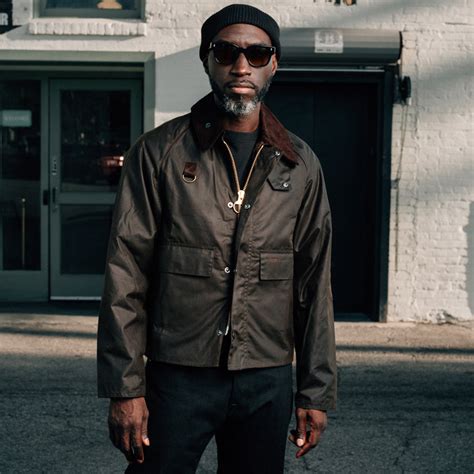 barbour spey wax jacket olive