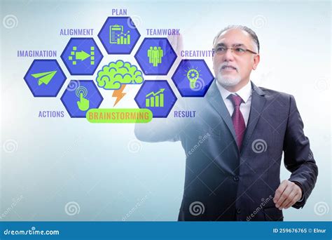 Concept Of Brainstorming As A Solution Tool Stock Image Image Of