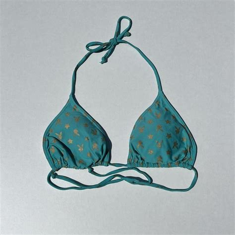 Y K Playboy Halter Neck Bikini Top Size Depop