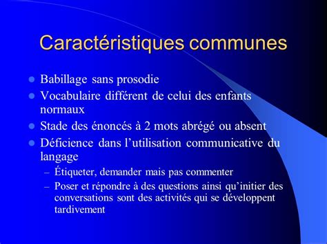 Pathologies Du Langage Deux Caract Ristiques Permettent De Classer Le