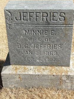 Minnie E Barnes Jeffries Memorial Find A Grave