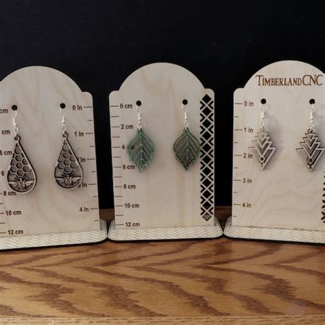 Svg Rectangle Earring Display Stand Laser Cut File For Etsy