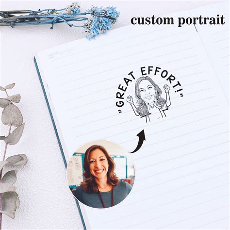 Personalized Bitmoji Stamp Teacher Stamps Teacher Face Etsy