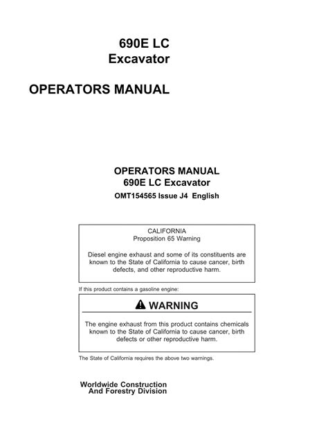 John Deere 690elc 690e Lc Excavator Operators Manual 1 Profmanual