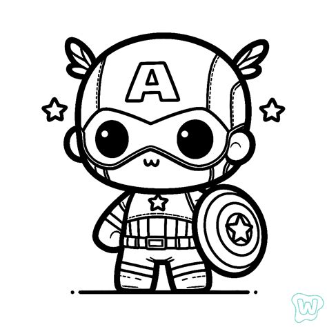 Capitao America Para Pintar - 5