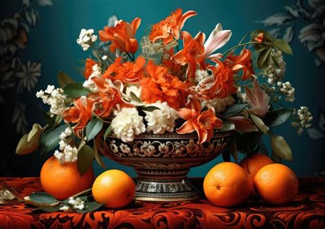 Premium Photo A Baroqueinspired Still Life Composition Featuring A