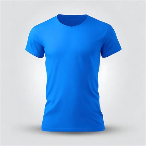 Premium AI Image | Blue Tshirt Mockup Template Premium Download