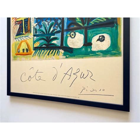 Pablo Picasso Vintage 1962 Cote Dazure Mourlot Fine Art Lithograph