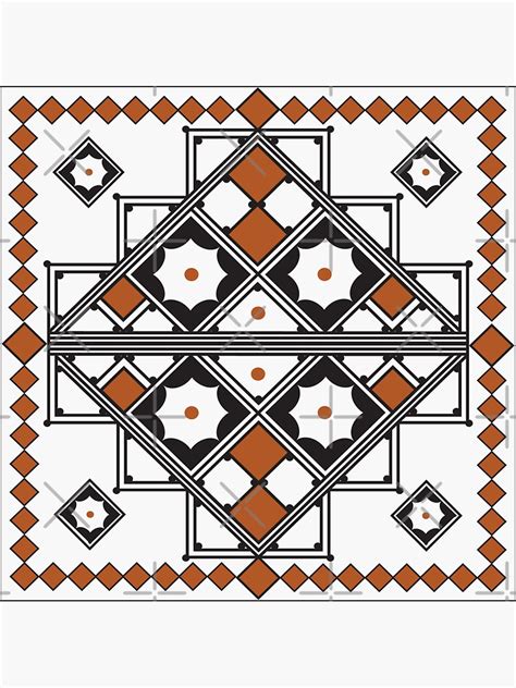 Amazigh Kabyle Motifs Sticker By Eldjama Redbubble