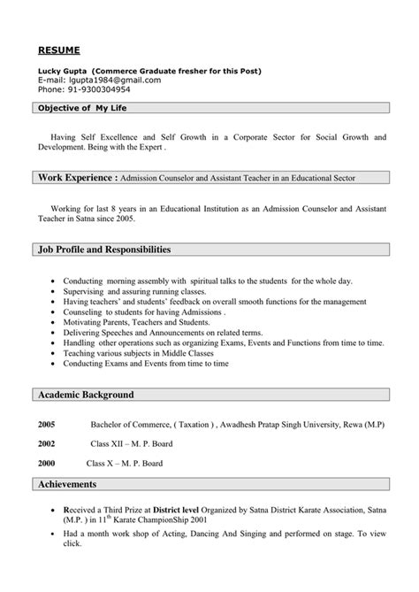 cv sample  word   formats