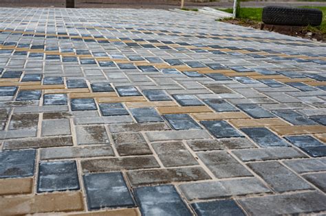 Paving Lempengan Dengan Berbagai Warna Dan Bentuk Tekstur Paving Paving