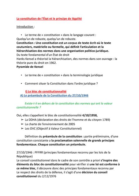 La Constitution De L Tat Et Le Principe De L Galit La Constitution