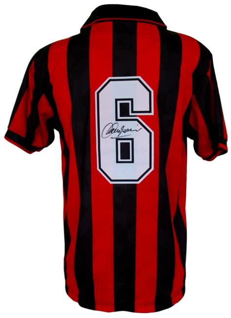 Franco Baresi Signed Ac Milan Soccer Home Jersey Icons Coa