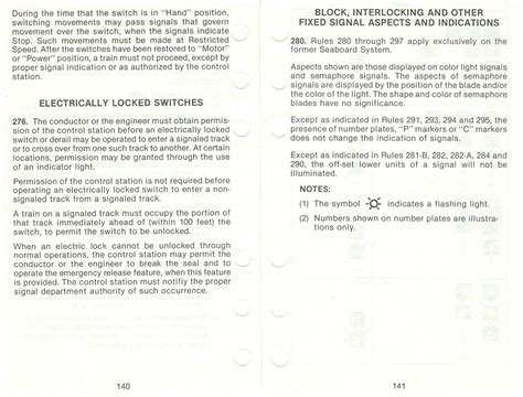 Seaboard System Signal Aspects 1989