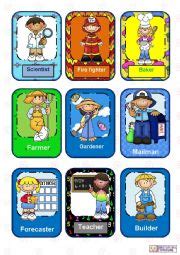 Job Flash Cards Esl Worksheet By Martinasvabova Bank Home