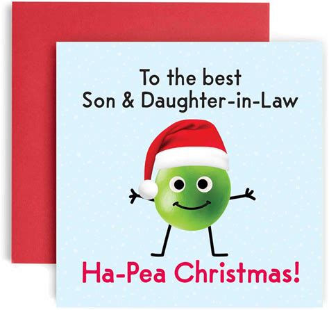 Huxters Christmas Cards For Women Ha Pea Christmas Son And Daughter