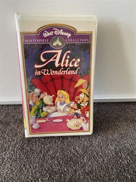 Disney Masterpiece Collection Alice In Wonderland Vhs Tape