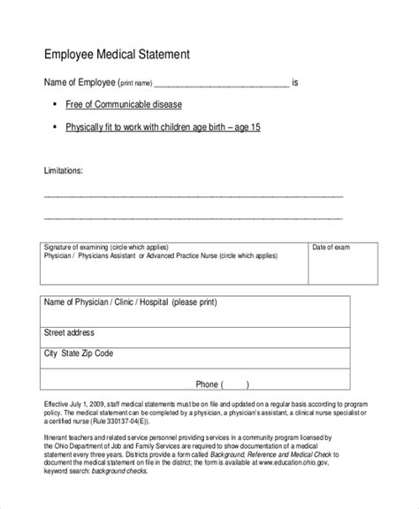 FREE 11 Sample Employee Statement Forms In MS Word PDF Excel