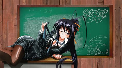 HD wallpaper: Himejima Akeno, High School DxD, anime, anime girls ...