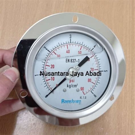 Promo Pressure Gauge Payung Stainless 2 1 2 Inchi 6 Bar 90 Psi Safety