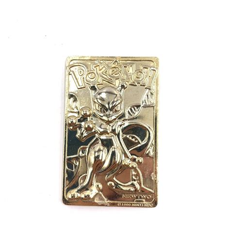 Mavin Vintage Pokemon Limited Edition Mewtwo K Gold Plated