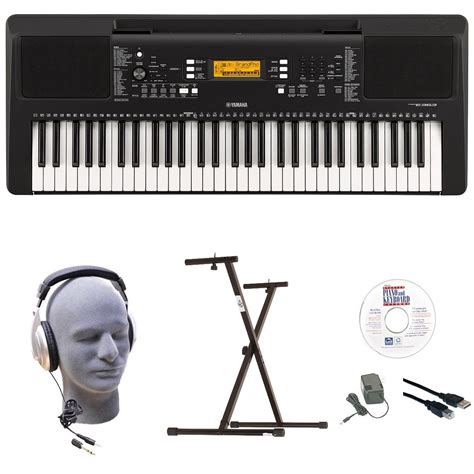 Yamaha PSR-E363 EPY 61-Key Keyboard Pack with Headphones, Power Supply ...